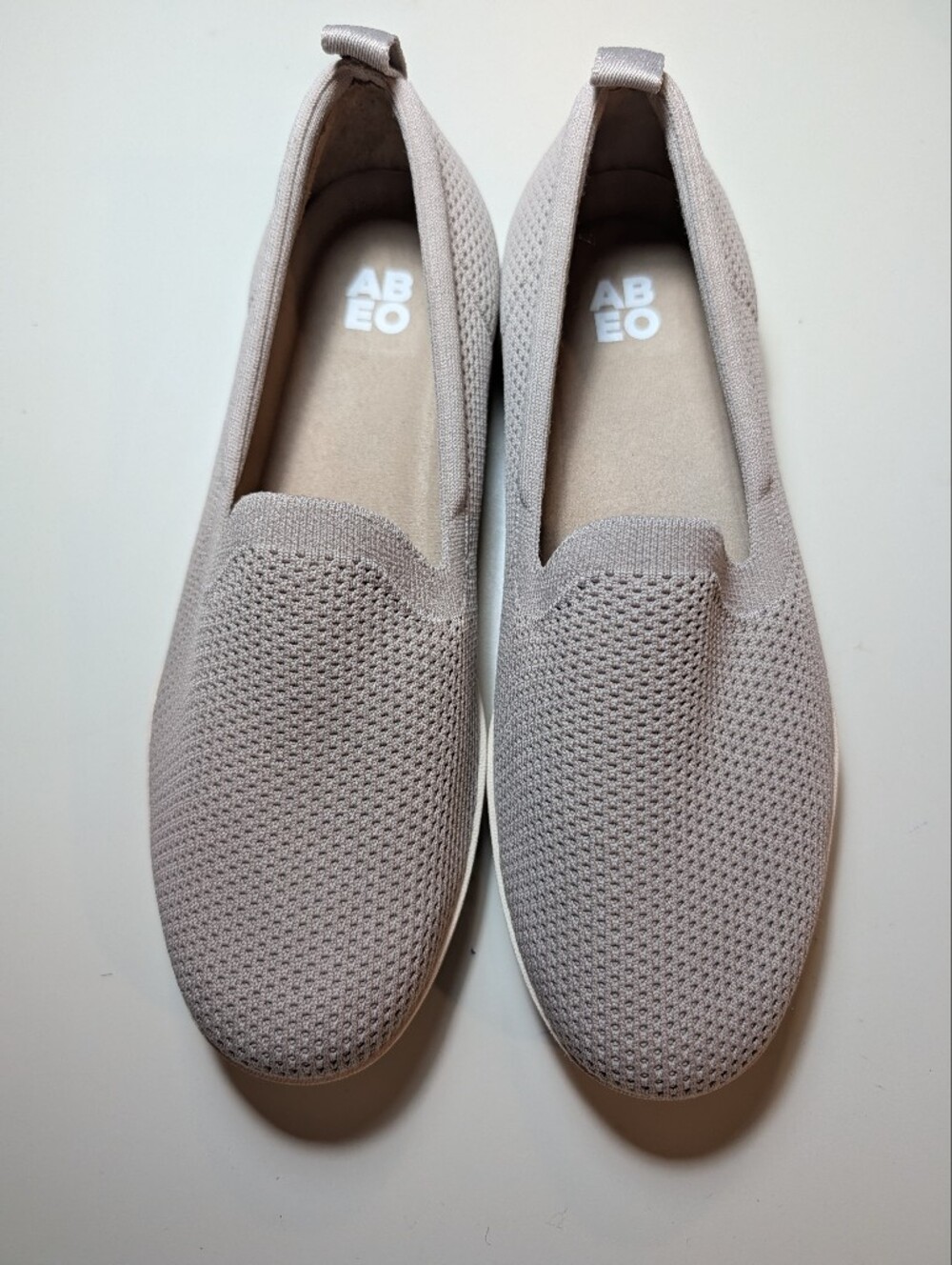 Abeo Women's Encore Knit Slip-On Loafer — Light Beige Size 8(Abeo Fits Big)